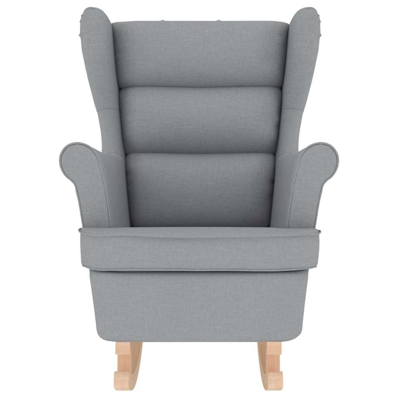 Schaukelsessel Hellgrau 74x90x102 cm Stoff