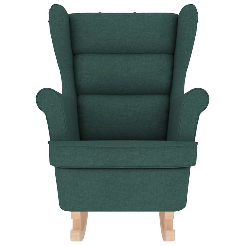 Schaukelsessel Dunkelgrün 74x90x102 cm Stoff