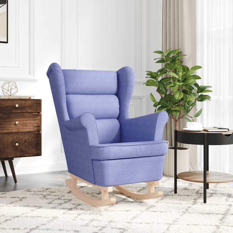 Schaukelsessel Jeansblau 74x90x102 cm Stoff