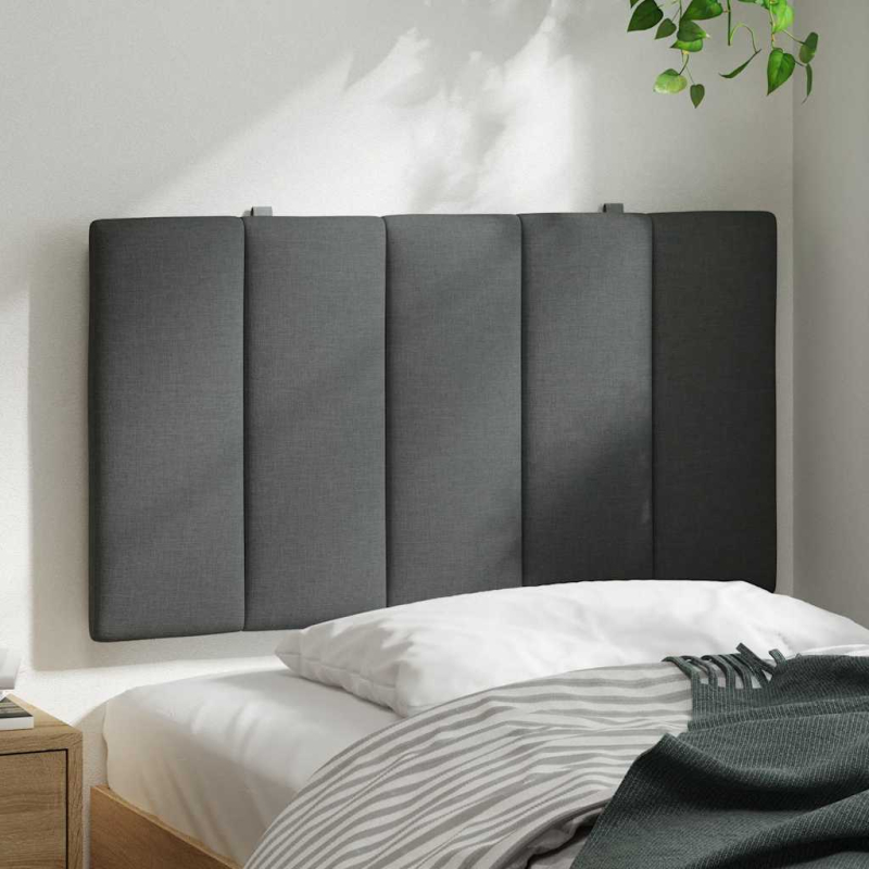 Kopfteil-Kissen Dunkelgrau 80 cm Stoff