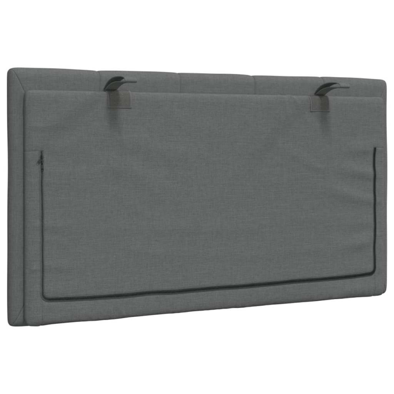 Kopfteil-Kissen Dunkelgrau 80 cm Stoff