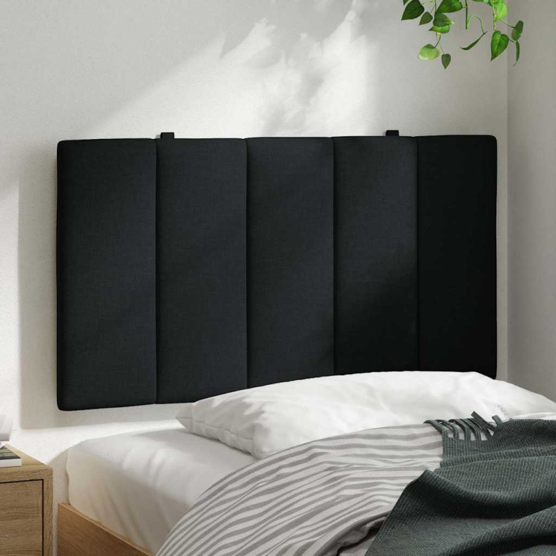 Kopfteil-Kissen Schwarz 80 cm Stoff