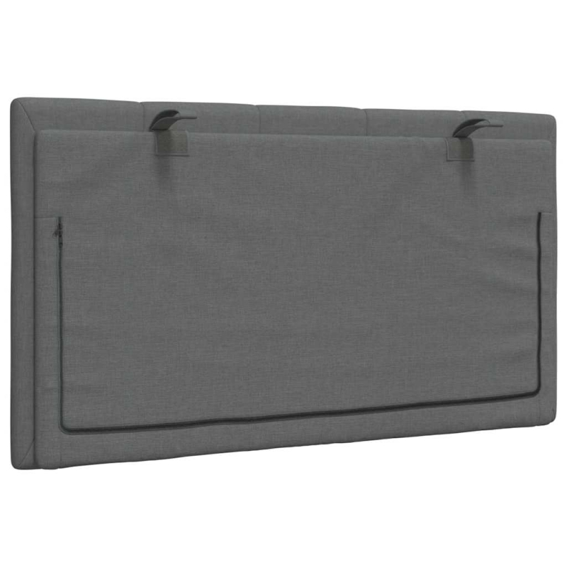 Kopfteil-Kissen Dunkelgrau 90 cm Stoff