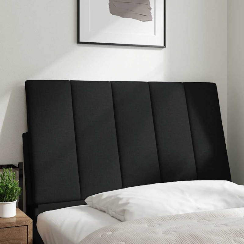 Kopfteil-Kissen Schwarz 90 cm Stoff