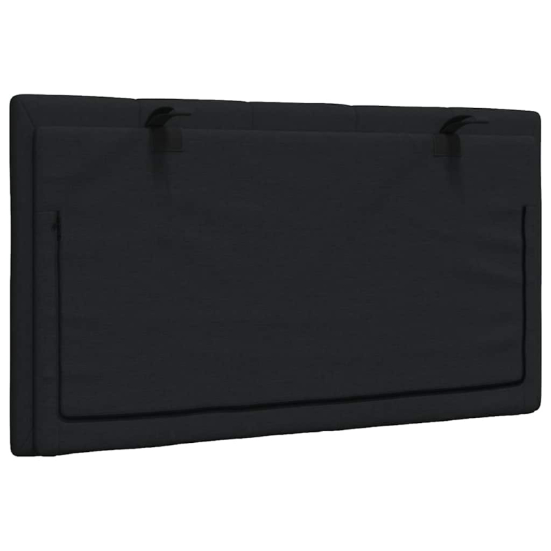 Kopfteil-Kissen Schwarz 90 cm Stoff
