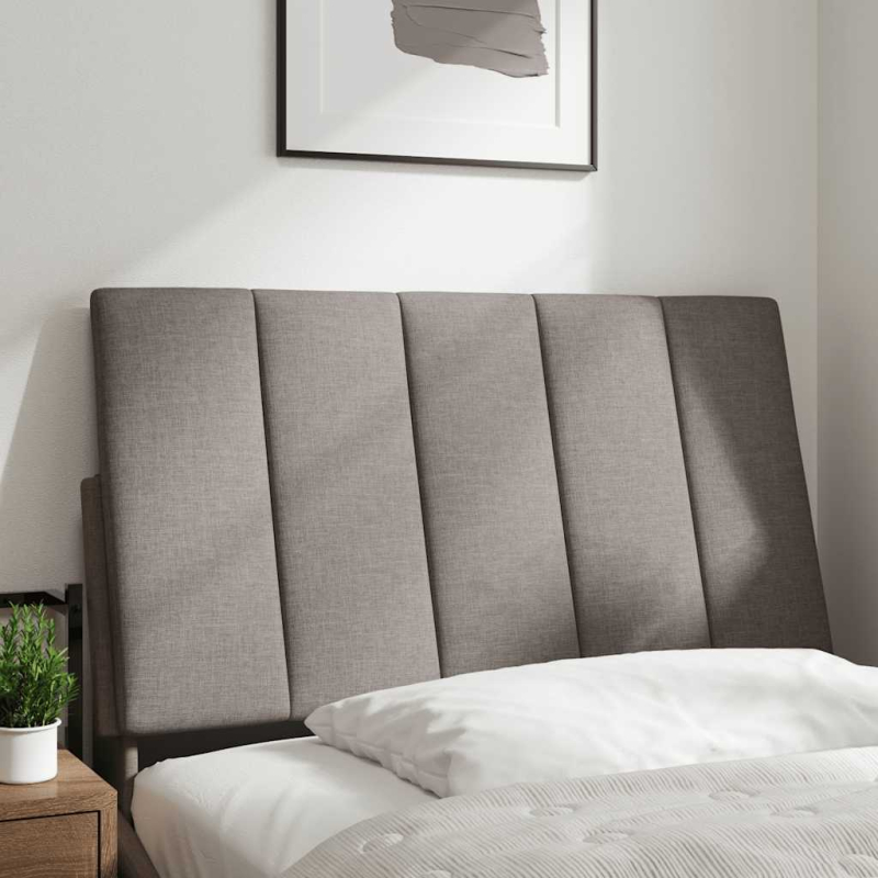 Kopfteil-Kissen Taupe 90 cm Stoff