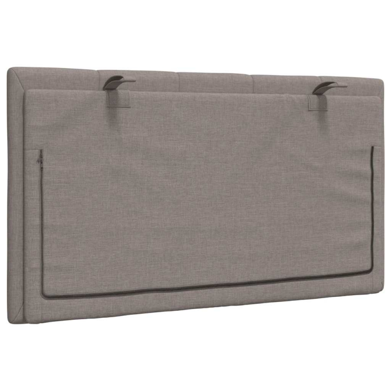 Kopfteil-Kissen Taupe 90 cm Stoff