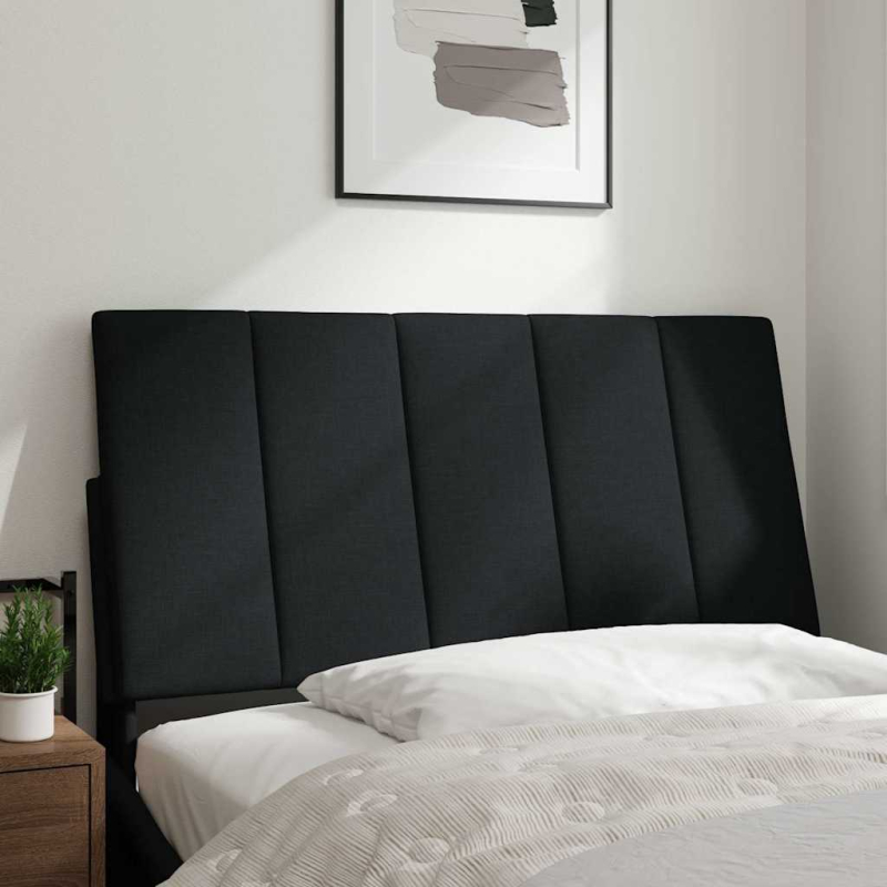 Kopfteil-Kissen Schwarz 100 cm Stoff
