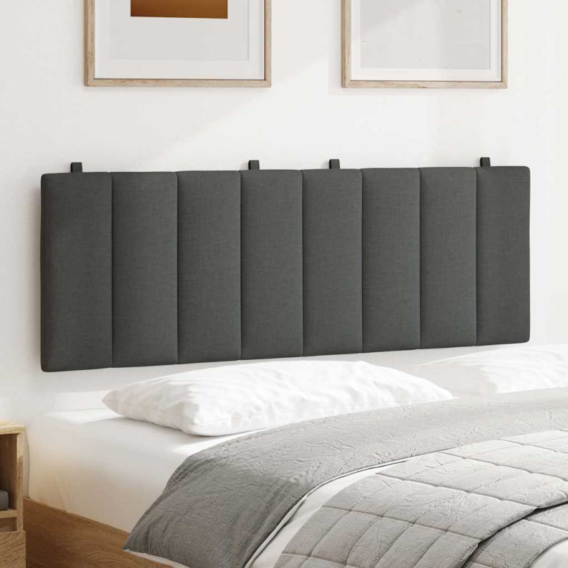 Kopfteil-Kissen Dunkelgrau 120 cm Stoff