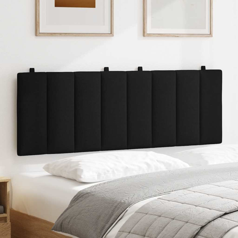 Kopfteil-Kissen Schwarz 140 cm Stoff