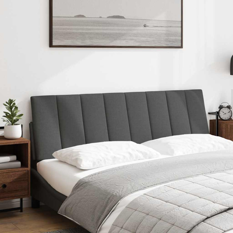 Kopfteil-Kissen Dunkelgrau 160 cm Stoff