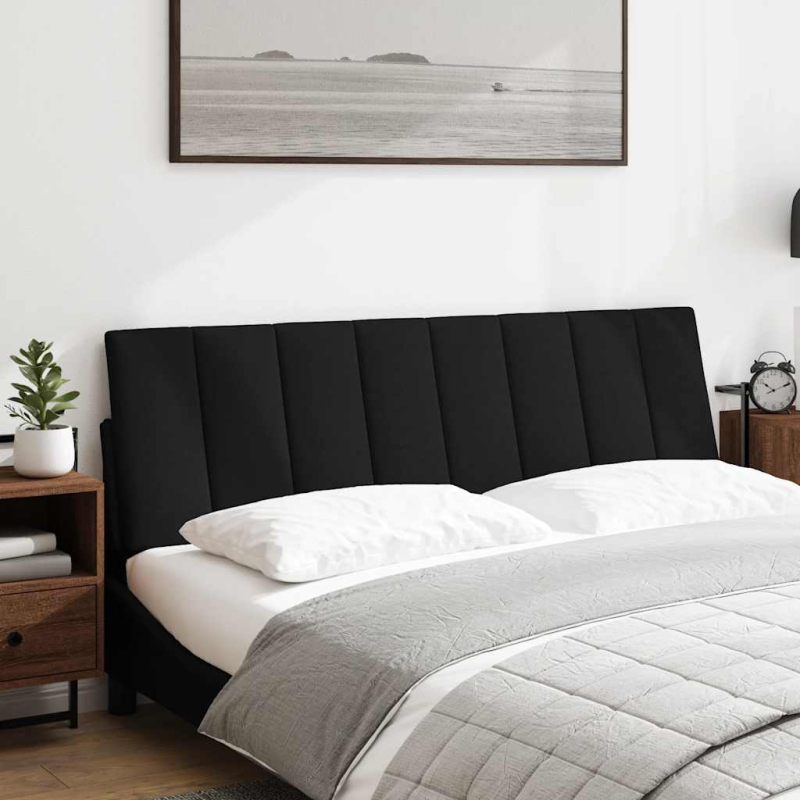 Kopfteil-Kissen Schwarz 160 cm Stoff