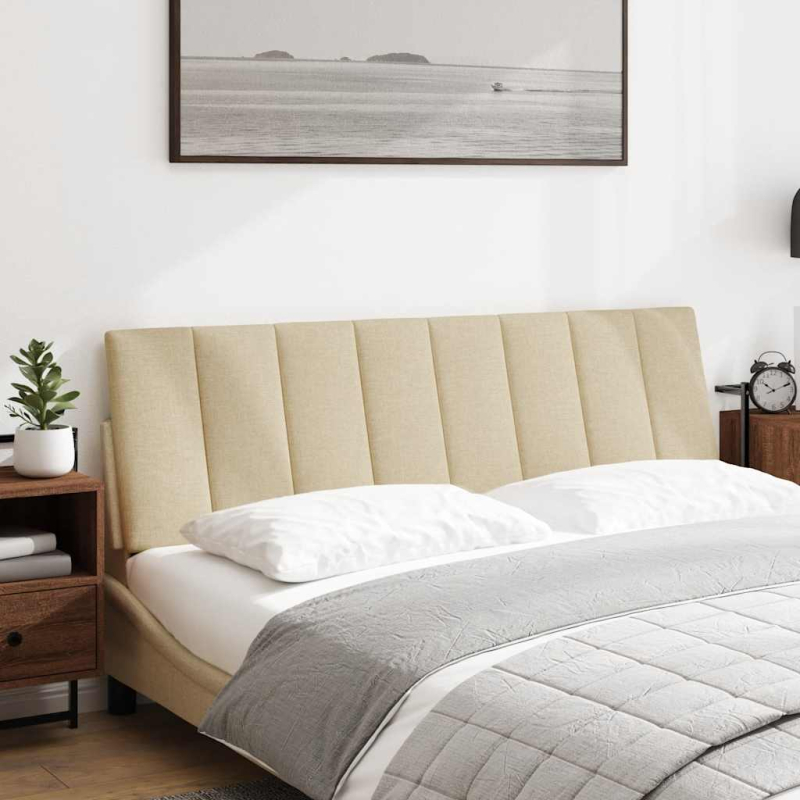 Kopfteil-Kissen Creme 160 cm Stoff