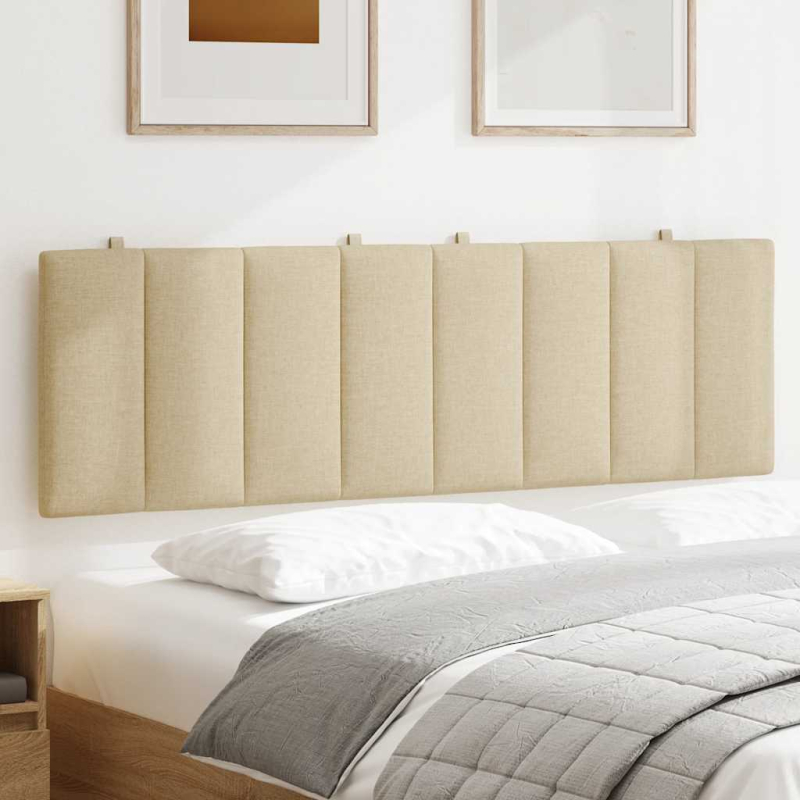 Kopfteil-Kissen Creme 160 cm Stoff