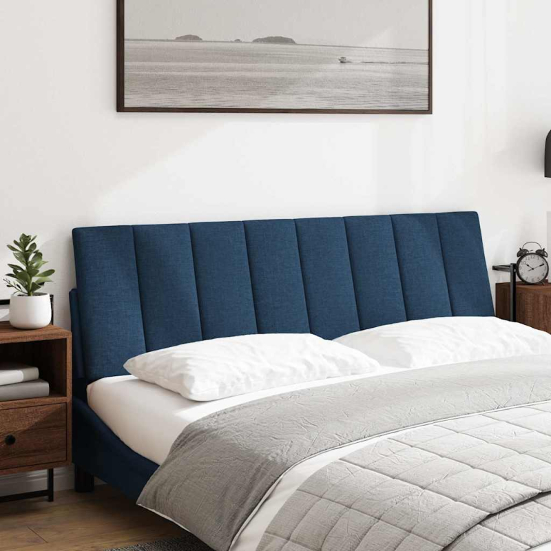 Kopfteil-Kissen Blau 160 cm Stoff