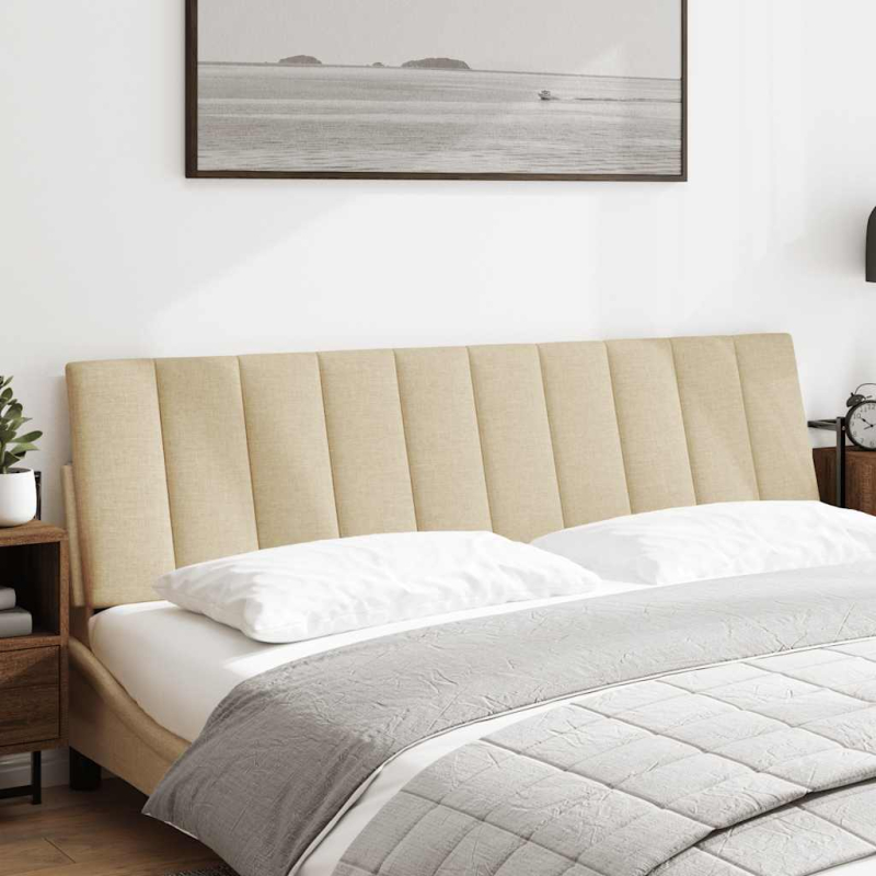 Kopfteil-Kissen Creme 180 cm Stoff