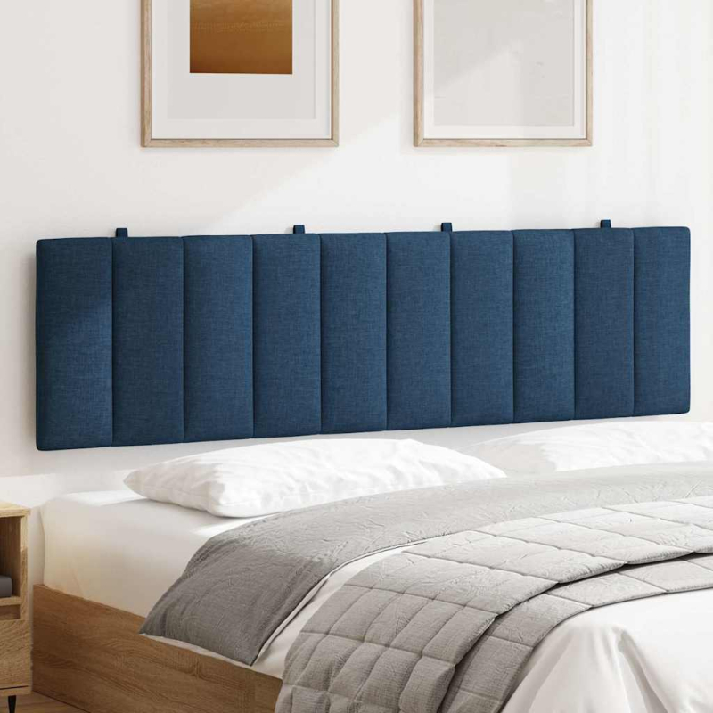 Kopfteil-Kissen Blau 180 cm Stoff
