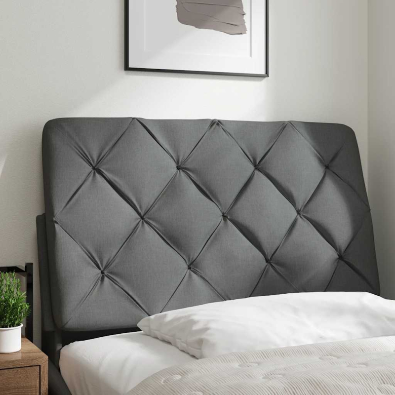 Kopfteil-Kissen Dunkelgrau 80 cm Stoff