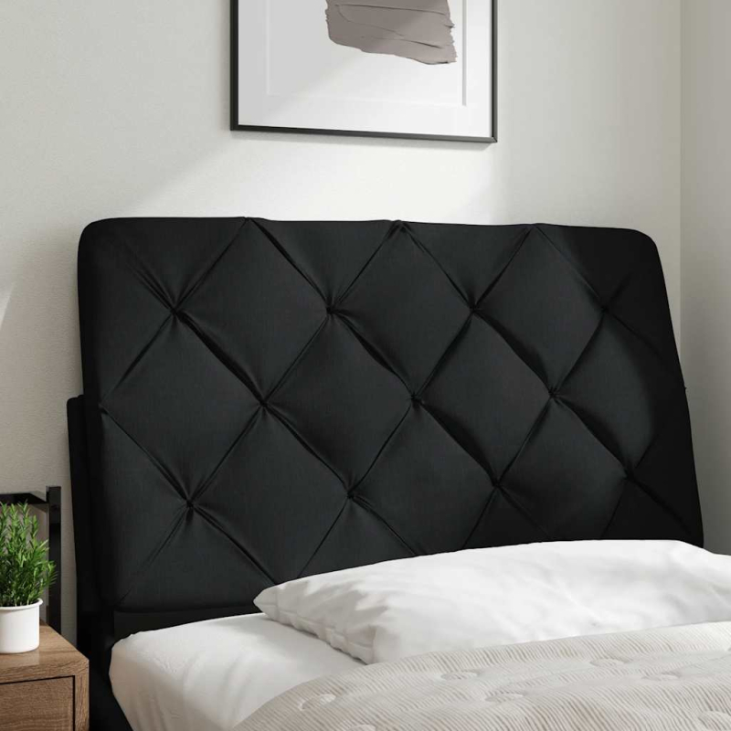 Kopfteil-Kissen Schwarz 80 cm Stoff