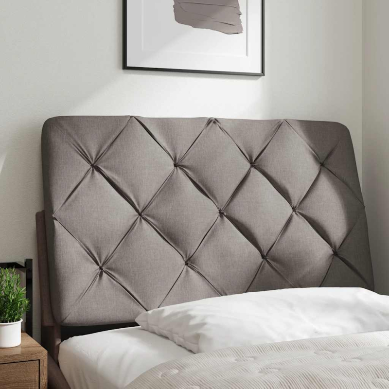Kopfteil-Kissen Taupe 80 cm Stoff