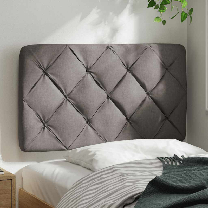 Kopfteil-Kissen Taupe 80 cm Stoff