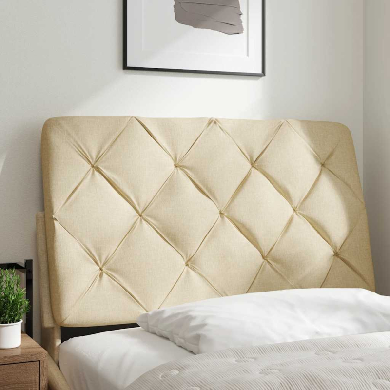 Kopfteil-Kissen Creme 80 cm Stoff