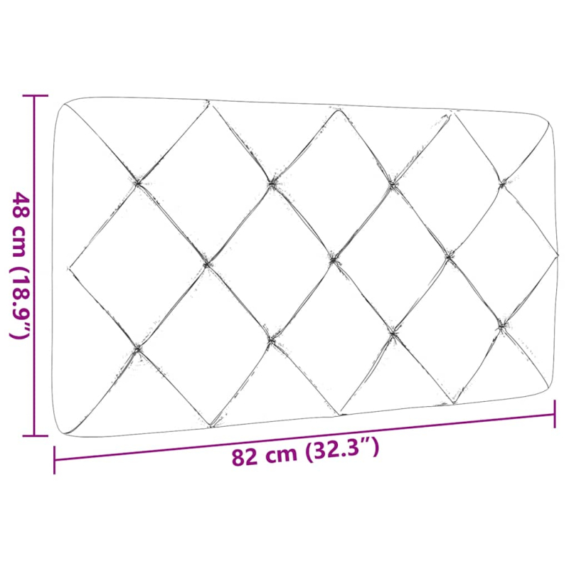 Kopfteil-Kissen Creme 80 cm Stoff
