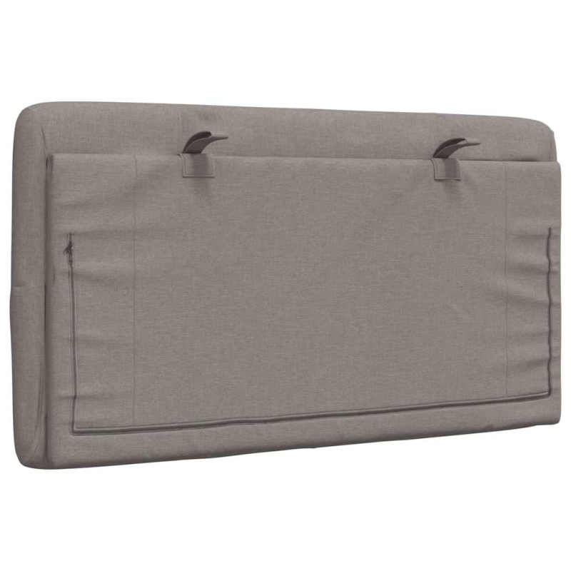 Kopfteil-Kissen Taupe 90 cm Stoff