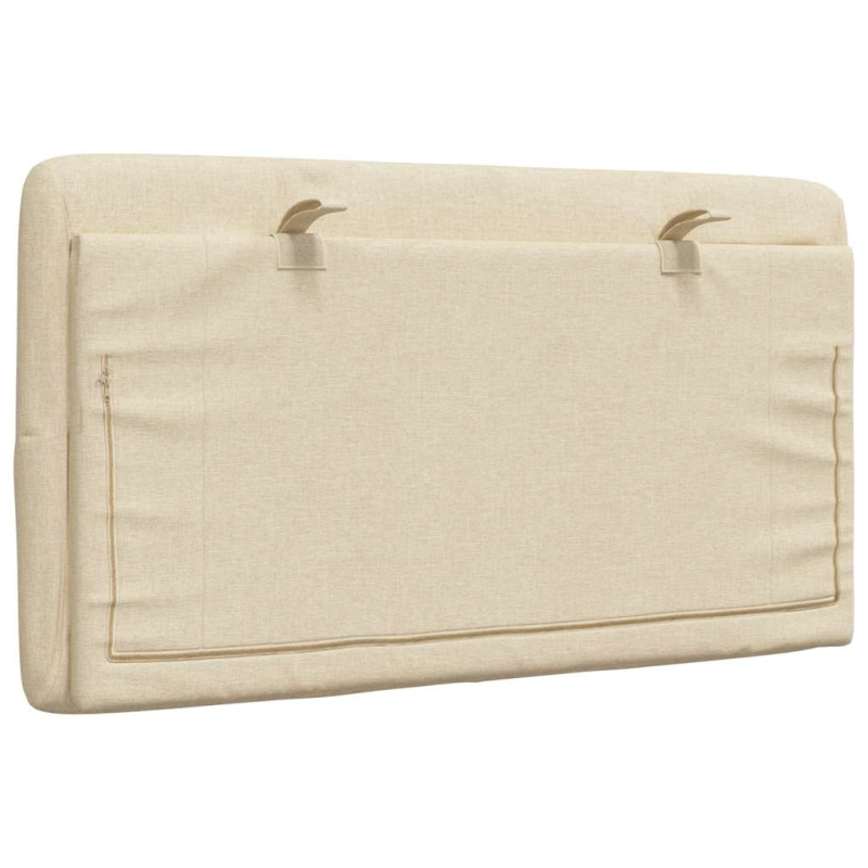 Kopfteil-Kissen Creme 90 cm Stoff