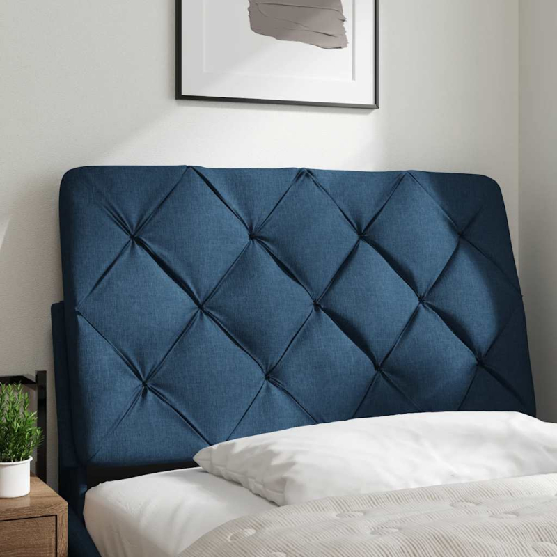 Kopfteil-Kissen Blau 90 cm Stoff