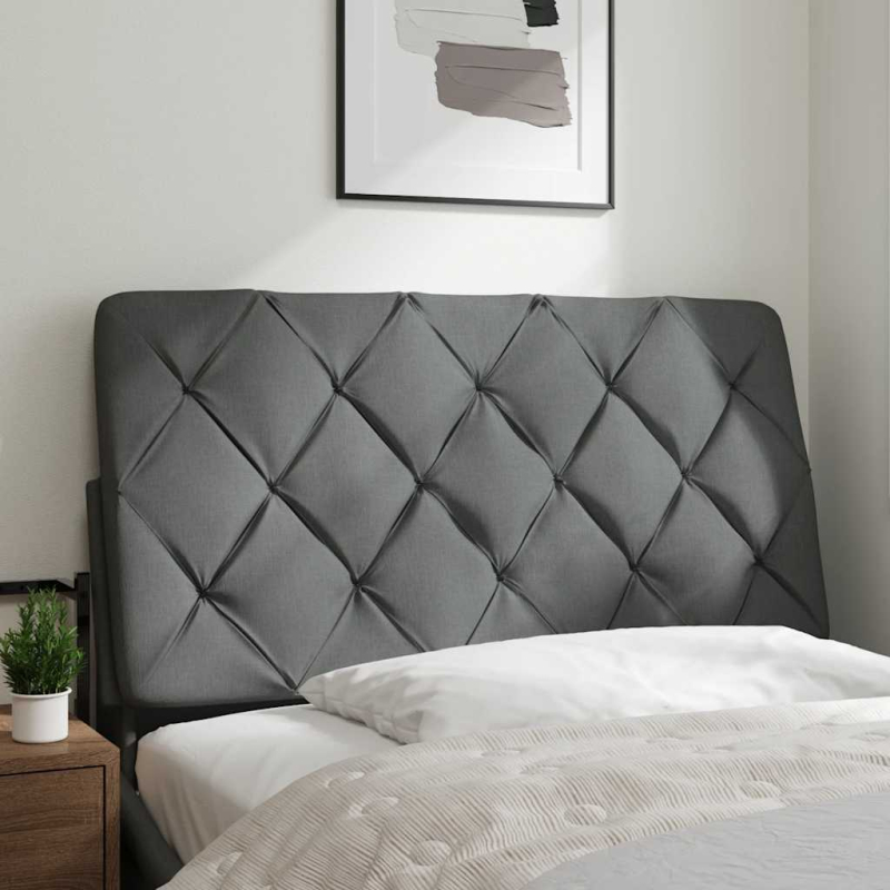 Kopfteil-Kissen Dunkelgrau 100 cm Stoff