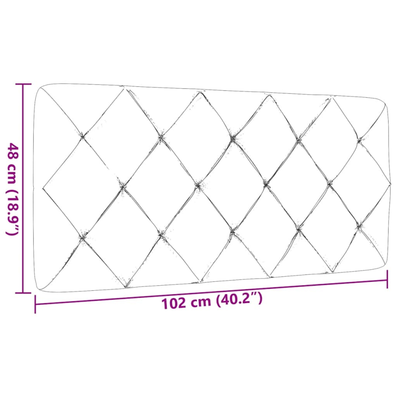 Kopfteil-Kissen Dunkelgrau 100 cm Stoff