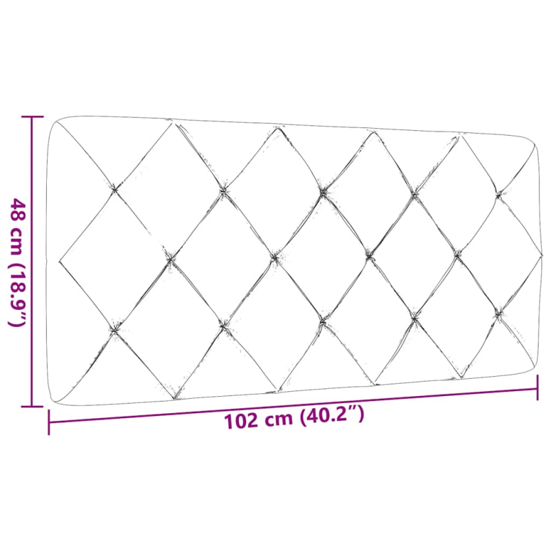 Kopfteil-Kissen Dunkelbraun 100 cm Stoff