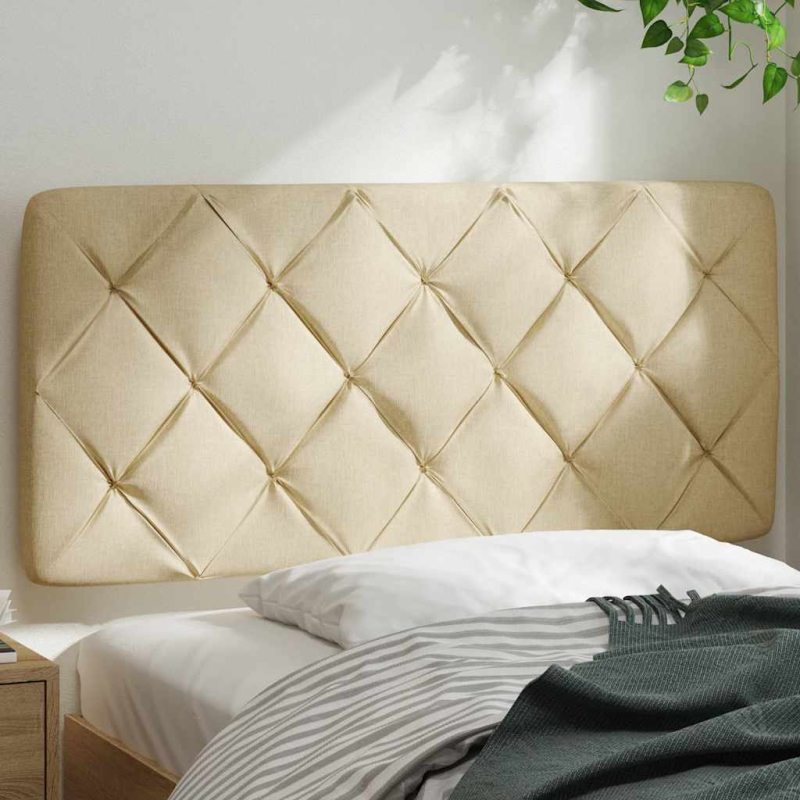 Kopfteil-Kissen Creme 100 cm Stoff