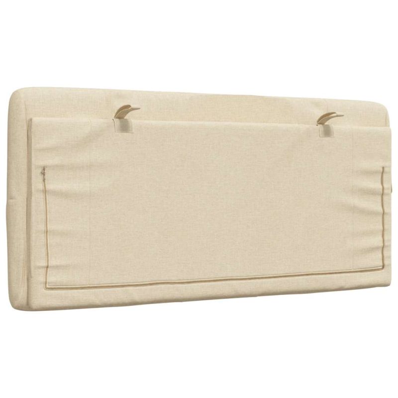 Kopfteil-Kissen Creme 100 cm Stoff