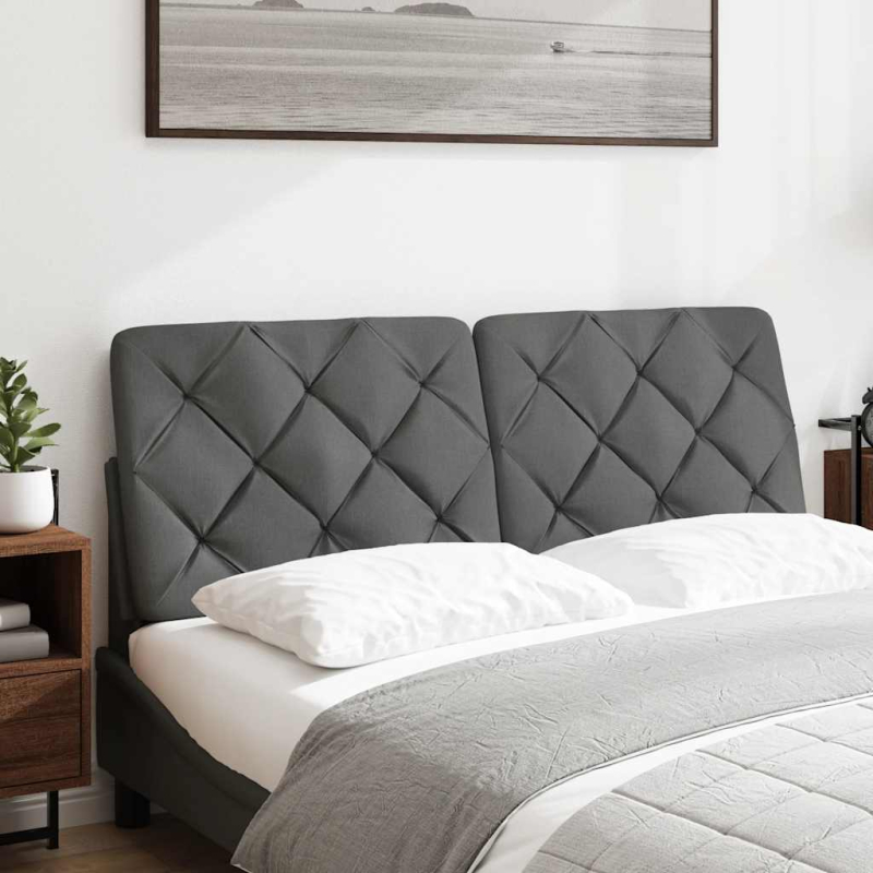 Kopfteil-Kissen Dunkelgrau 120 cm Stoff