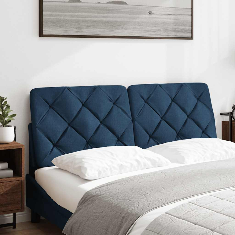 Kopfteil-Kissen Blau 120 cm Stoff