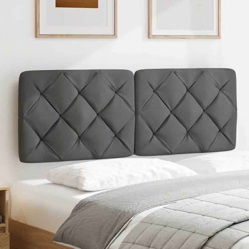 Kopfteil-Kissen Dunkelgrau 140 cm Stoff