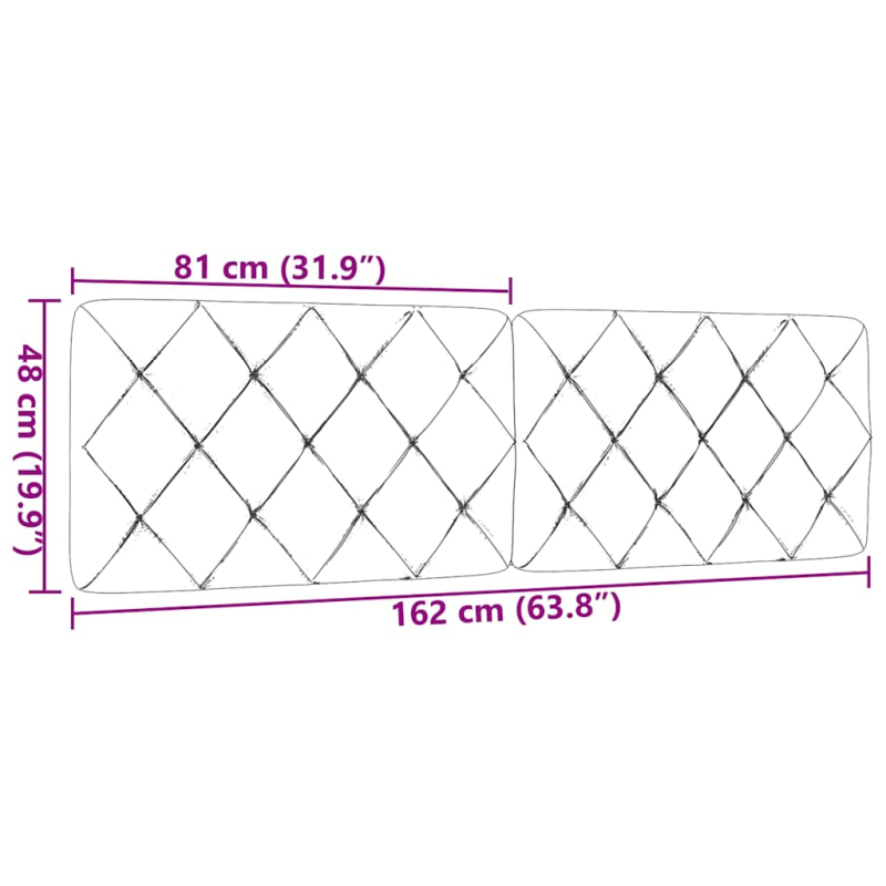 Kopfteil-Kissen Dunkelgrau 160 cm Stoff