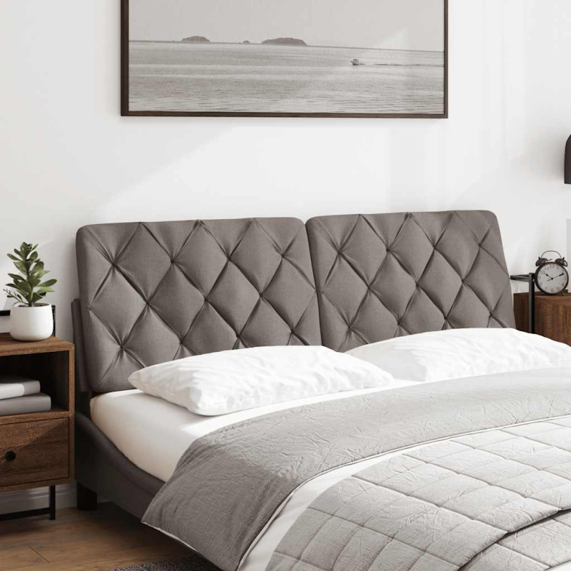 Kopfteil-Kissen Taupe 160 cm Stoff