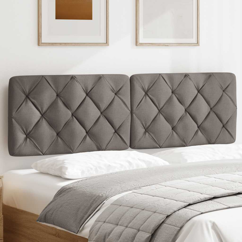 Kopfteil-Kissen Taupe 160 cm Stoff