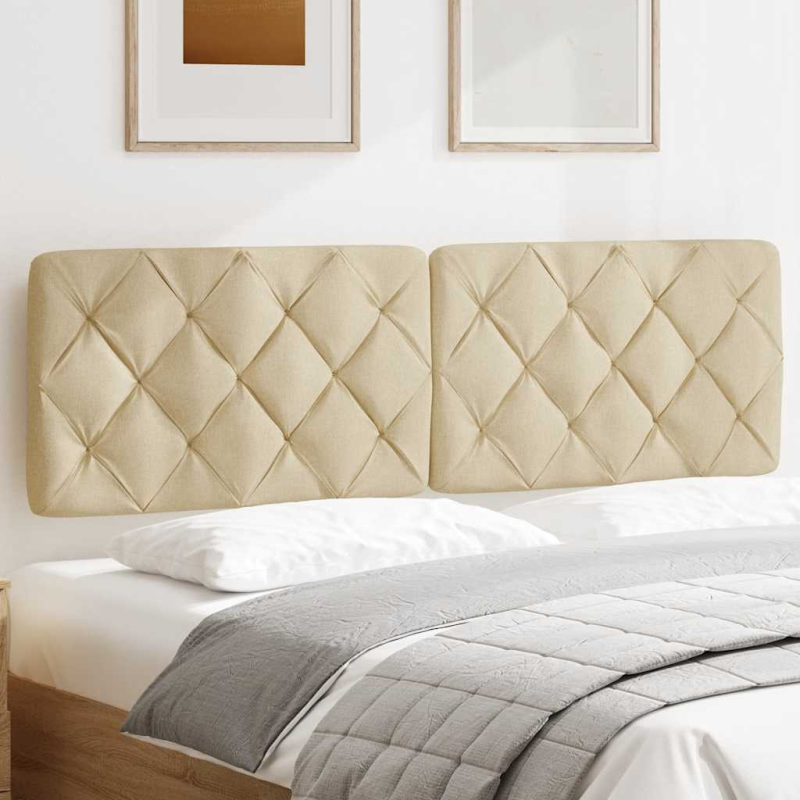 Kopfteil-Kissen Creme 160 cm Stoff