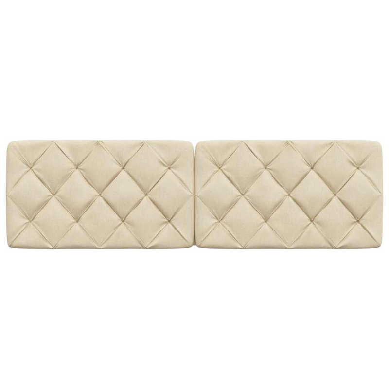 Kopfteil-Kissen Creme 160 cm Stoff