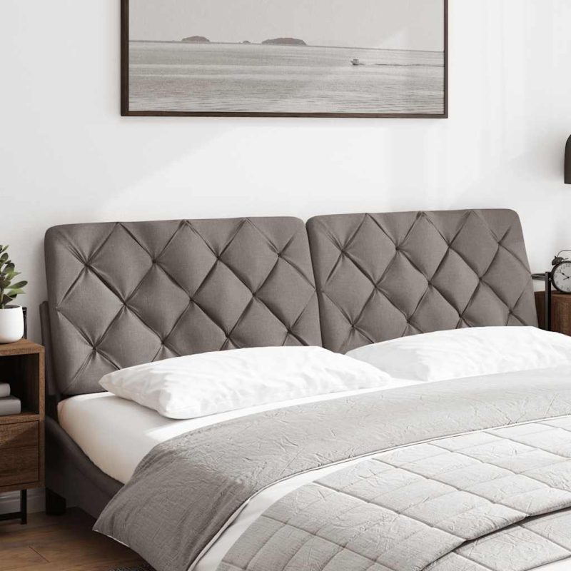 Kopfteil-Kissen Taupe 180 cm Stoff