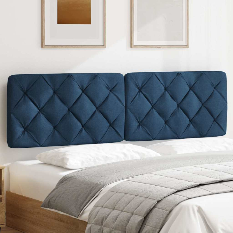 Kopfteil-Kissen Blau 180 cm Stoff