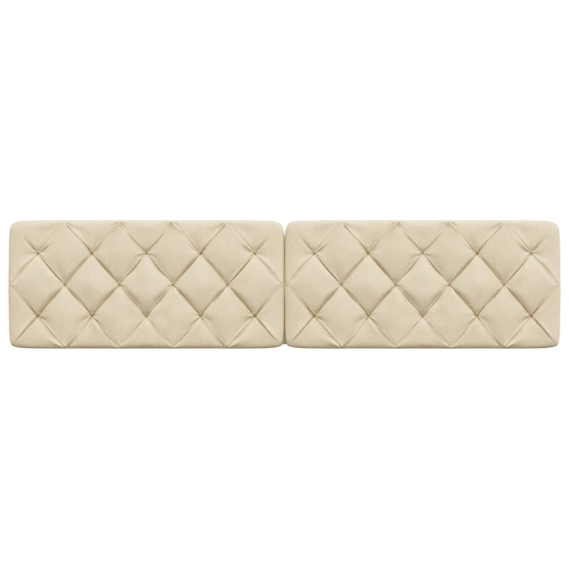 Kopfteil-Kissen Creme 200 cm Stoff