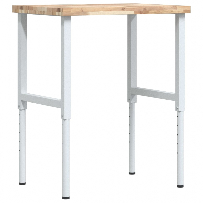 Werkbank 80x60x(73-99,5) cm Massivholz Akazie Rechteckig