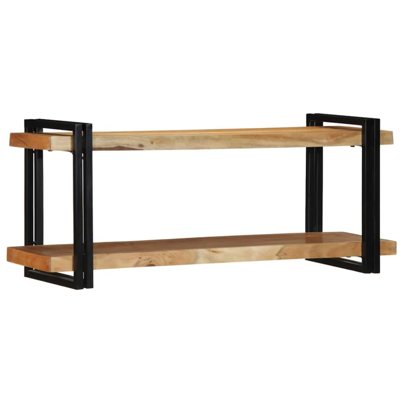 Wandregal 110x33x45 cm Massivholz Akazie