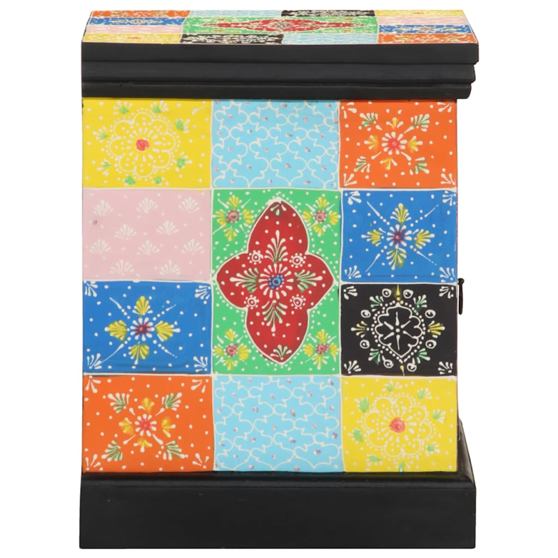 Nachttisch Mehrfarbig 40x35x45 cm Massivholz Mango