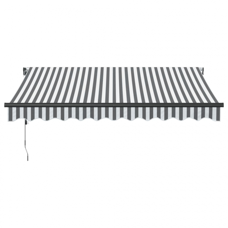 Markise Automatisch mit LEDs Anthrazit & Weiß 300x250 cm